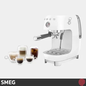 اسپرسو ساز اسمگ مدل SMEG ECF03WH | رنگ سفید با فشار 19 بار