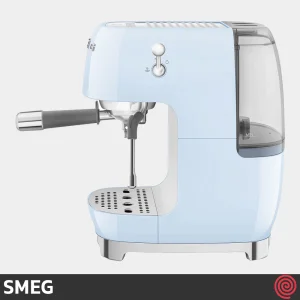 اسپرسو ساز اسمگ مدل SMEG ECF03PB | رنگ آبی پاستلی با فشار 19 بار