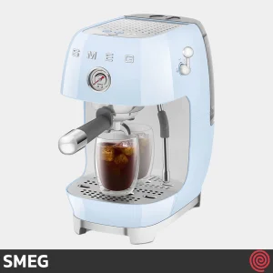 اسپرسو ساز اسمگ مدل SMEG ECF03PB | رنگ آبی پاستلی با فشار 19 بار