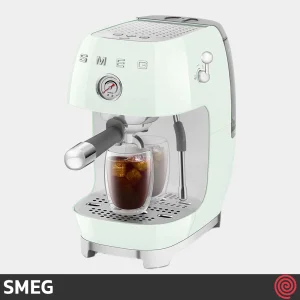 اسپرسو ساز اسمگ مدل SMEG ECF03PG | رنگ سبز پاستلی با فشار 19 بار