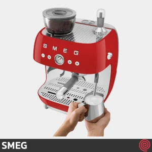 اسپرسو ساز اسمگ مدل SMEG EGF03RD | رنگ قرمز با آسیاب و فشار 20 بار