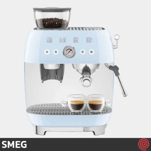 اسپرسو ساز اسمگ مدل SMEG EGF03PB | رنگ آبی پاستلی با آسیاب و فشار 20 بار