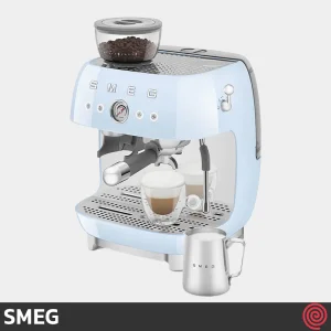 اسپرسو ساز اسمگ مدل SMEG EGF03PB | رنگ آبی پاستلی با آسیاب و فشار 20 بار