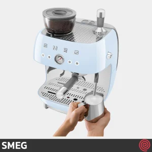 اسپرسو ساز اسمگ مدل SMEG EGF03PB | رنگ آبی پاستلی با آسیاب و فشار 20 بار