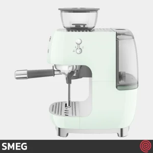 اسپرسو ساز اسمگ مدل SMEG EGF03PG | رنگ سبز پاستلی با آسیاب و فشار 20 بار