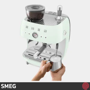 اسپرسو ساز اسمگ مدل SMEG EGF03PG | رنگ سبز پاستلی با آسیاب و فشار 20 بار