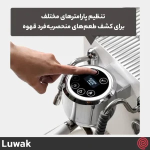 اسپرسو ساز لواک مدل Luwak LWK-CM3235 |  رنگ استیل با آسیاب و فشار 20 بار