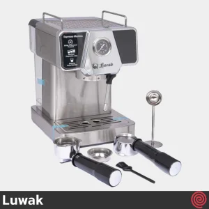اسپرسو ساز لواک مدل Luwak LWK-CM340 | رنگ استیل با فشار 20 بار