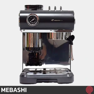 اسپرسو ساز مباشی مدل Mebashi ME-CCM2071 | رنگ مشکی، نیمه اتوماتیک با آسیاب و فشار 19 بار