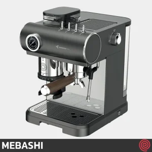 اسپرسو ساز مباشی مدل Mebashi ME-CCM2071 | رنگ خاکستری، نیمه اتوماتیک با آسیاب و فشار 19 بار