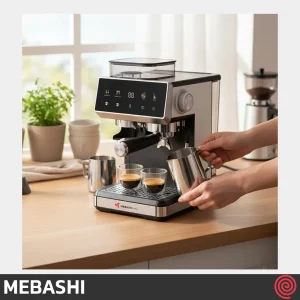 اسپرسو ساز مباشی مدل Mebashi ME-CCM2072 | نیمه اتوماتیک با آسیاب و فشار 20 بار