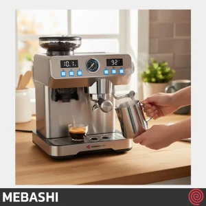 اسپرسو ساز مباشی مدل Mebashi ME-CCM2069SS | نیمه اتوماتیک با آسیاب و فشار 20 بار