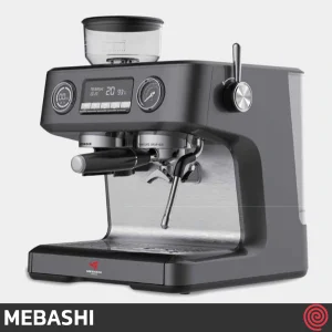 اسپرسو ساز مباشی مدل Mebashi ME-CCM2058 | رنگ مشکی، نیمه اتوماتیک با آسیاب و فشار 20 بار