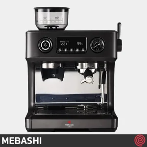 اسپرسو ساز مباشی مدل Mebashi ME-CCM2058 | رنگ مشکی، نیمه اتوماتیک با آسیاب و فشار 20 بار