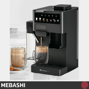 اسپرسو ساز مباشی مدل Mebashi ME-CEM403 | رنگ سفید، اتوماتیک با آسیاب و فشار 20 بار