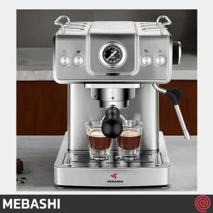 اسپرسو ساز مباشی مدل Mebashi ME-ECM2038 | رنگ استیل با فشار 20 بار