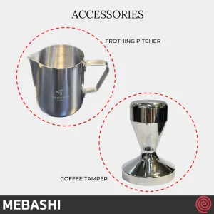 اسپرسو ساز مباشی مدل Mebashi ME-CCM2051 | رنگ مشکی با فشار 20 بار