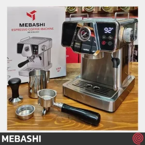 اسپرسو ساز مباشی مدل Mebashi ME-ECM2033 | رنگ استیل با فشار 19 بار