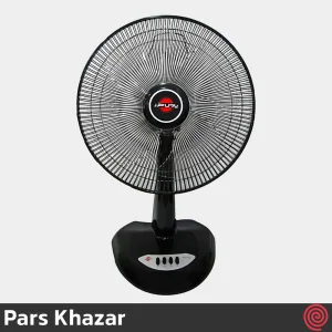 پنکه رومیزی پارس خزر مدل ریما - Pars Khazar RIMA | رنگ مشکی، با ریموت کنترل، سه سرعته