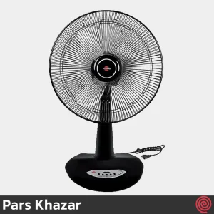 پنکه رومیزی پارس خزر مدل ریما - Pars Khazar RIMA | رنگ مشکی، با ریموت کنترل، سه سرعته