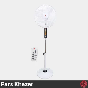 پنکه ایستاده پارس خزر مدل Pars Khazar ES4010RWKM | رنگ سفید، با ریموت کنترل، 3 سرعته