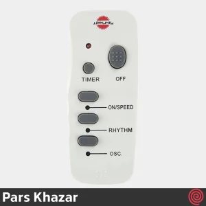پنکه دیواری پارس خزر مدل Pars Khazar ES7020R(WKAI) | رنگ سفید با ریموت کنترل، 3 سرعته