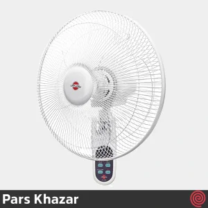 پنکه دیواری پارس خزر مدل Pars Khazar ES7020R(WKAI) | رنگ سفید با ریموت کنترل، 3 سرعته