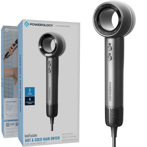 سشوار 1400 وات پاورولوژی اصل مدل Powerology PXMLV10GR | با یون منفی