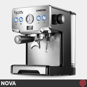 اسپرسو ساز نوا مدل NOVA NCM-128EXPS | رنگ نقره ای با فشار 15 بار