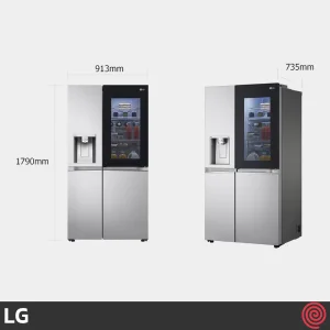 یخچال و فریزر ساید بای ساید 25 فوت ال جی مدل LG GCX-287TVS| رنگ نقره ای