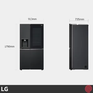 یخچال و فریزر ساید بای ساید 25 فوت ال جی مدل LG GCX-287TVAN | رنگ دودی (مشکی استیل)