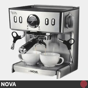 اسپرسو ساز نوا مدل NOVA NCM-159 | رنگ استیل با فشار 20 بار