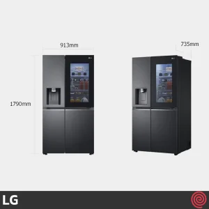 یخچال و فریزر ساید بای ساید 25 فوت ال جی مدل LG GCX-287TNB | رنگ مشکی مات