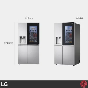یخچال و فریزر ساید بای ساید 25 فوت ال جی مدل LG GCX-287TNS | رنگ نقره ای