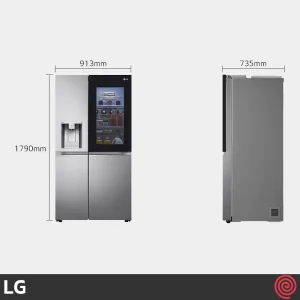 یخچال و فریزر ساید بای ساید 25 فوت ال جی مدل LG GCX-287TNSI | رنگ نقره‌ای