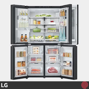 یخچال و فریزر ساید بای ساید 24 فوت ال جی مدل LG GC-X24FFCBB | رنگ استیل مشکی