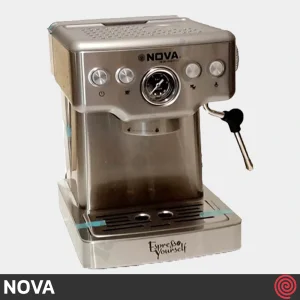 اسپرسو ساز نوا مدل NOVA NCM-160EXPS | رنگ استیل با فشار 20 بار