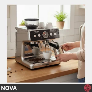 اسپرسو ساز نوا مدل NOVA NCM-163EXPGR | رنگ خاکستری با فشار 20 بار