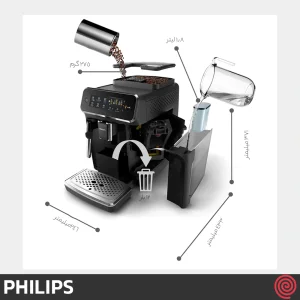 اسپرسو ساز فیلیپس مدل Philips EP3246 | رنگ مشکی با فشار 15 بار