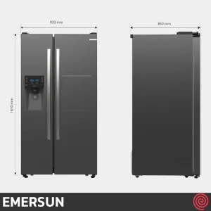 یخچال و فریزر ساید بای ساید 32 فوت امرسان مدل EMERSUN ROSSO SBS32-R
