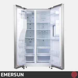 یخچال و فریزر ساید بای ساید 32 فوت امرسان مدل EMERSUN ROSSO SBS32-R | رنگ تیتانیوم