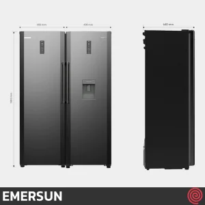یخچال و فریزر دوقلو 30 فوت امرسان مدل EMERSUN R15H-F15H | رنگ تیتانیوم
