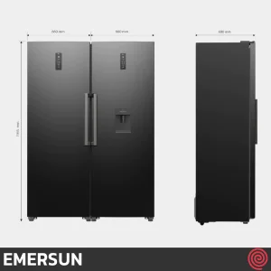 یخچال و فریزر دوقلو 40 فوت امرسان مدل EMERSUN DIAMOND R20H-F20H | رنگ سفید