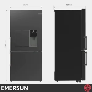 یخچال فریزر 27 فوت فریزر پایین امرسان مدل EMERSUN CB27W5 | رنگ تیتانیوم