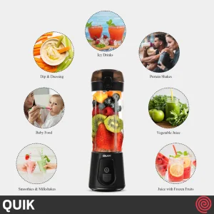 شیکر شارژی کوییک مدل Quik GS-Q5-174941 | رنگ مشکی با توان 120 وات