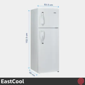 یخچال فریزر 12 فوت فریزر بالا ایستکول مدل EastCool TM-96200-DC | رنگ سفید