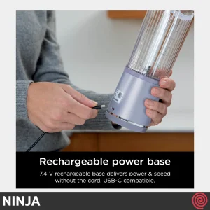 شیکر شارژی نینجا مدل Ninja BC151LD | با رنگ بنفش کمرنگ