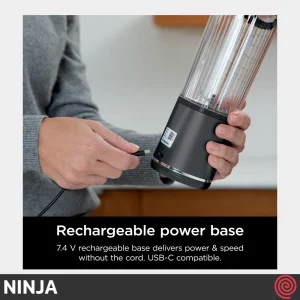 شیکر شارژی نینجا مدل Ninja BC151MB | با رنگ مشکی متالیک