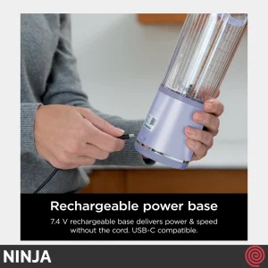 شیکر شارژی نینجا مدل Ninja BC151ML | با رنگ بنفش ملایم