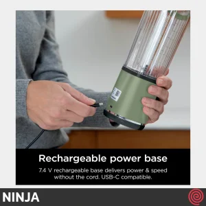 شیکر شارژی نینجا مدل Ninja BC151OG | با رنگ سبز زیتونی متالیک